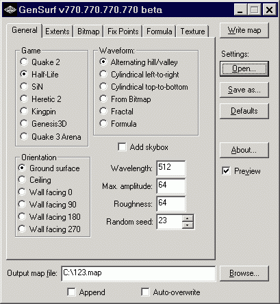 Интерфейс программы GenSurf