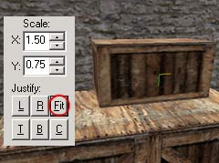 Нажимаем кнопку Fit, чтобы растянуть текстуру по всей стороне браша