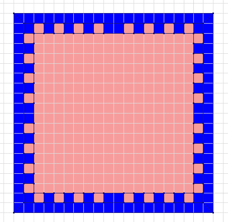 Пример комнаты (вид сверху)