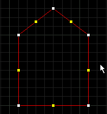 Вид сверху на объект в режиме манипуляции с вертексами