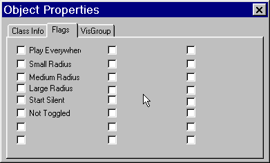 Окно, в котором устанавливаются флаги