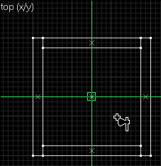 Устанавливаем объект light в центр комнаты на виде 2D top
