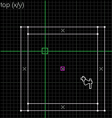 Устанавливаем объект info_player_deathmatch на виде 2D top