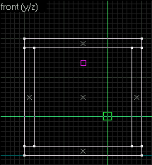 Устанавливаем объект info_player_deathmatch на виде 2D front